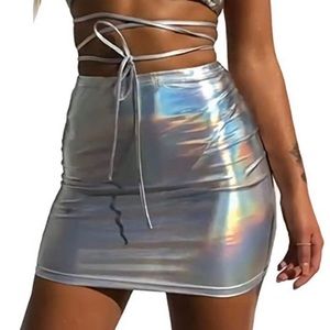 Holographic skirt brand new never worn